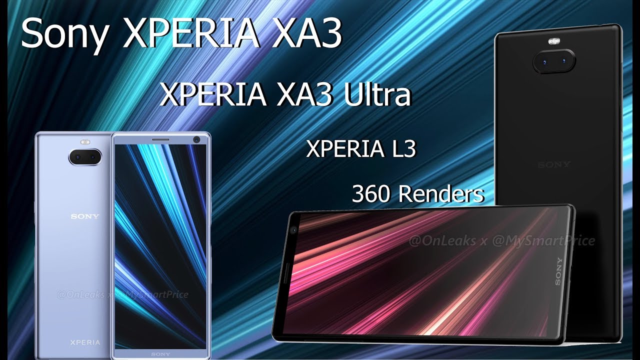 Sony Xperia XA3, XA3 Ultra và Xperia L3 sắp ra mắt