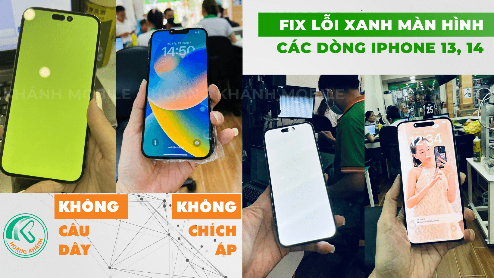 Fix Xanh Trắng Màn iPhone 14 14 Pro Max Đã Có Tại Hoàng Khánh Mobile