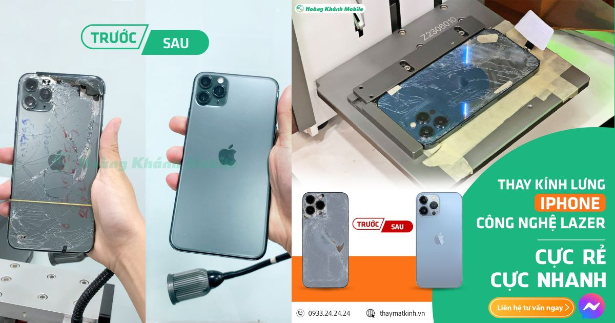 Thay Kính Lưng Bằng Laser Công Nghệ Hiện Đại Cho iPhone 12 Pro Max