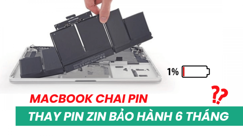 Thay Pin MacBook Air Zin Bảo Hành 6 Tháng | Hoàng Khánh Mobile