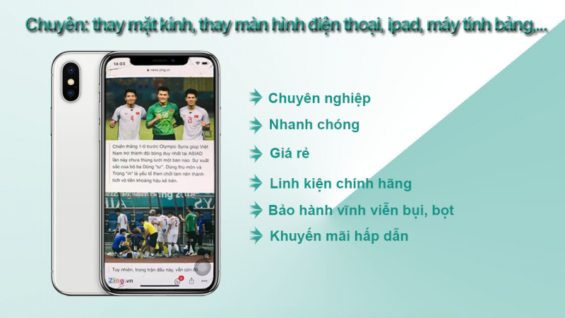 Bảng Giá Thay Kính iPhone | Hoàng Khánh Mobile