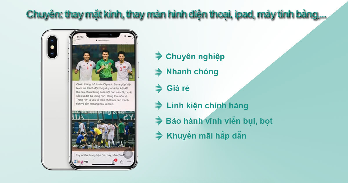 Bảng Giá Thay Kính iPhone | Hoàng Khánh Mobile