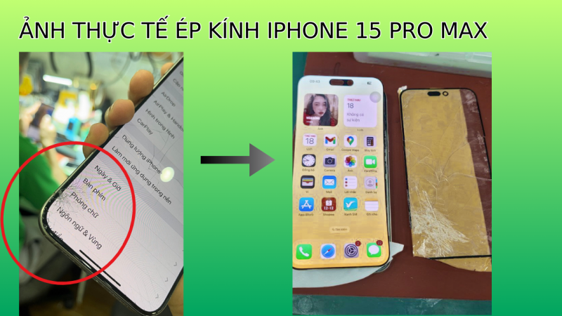 Thay Mặt Kính iPhone 15 | 15 Pro | 15 Pro Max Uy Tín Lấy Trong Ngày