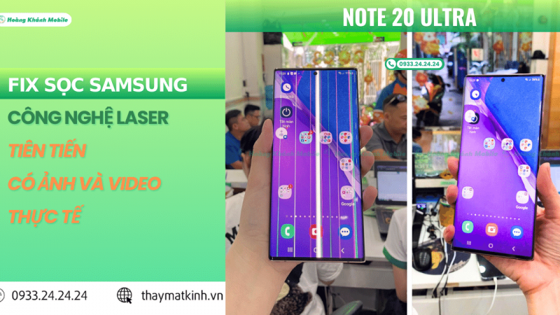Fix Sọc Màn Hình Samsung Note 20 Ultra | Khắc Phục Sọc Màn Bằng Công Nghệ Laser Tiến Tiến