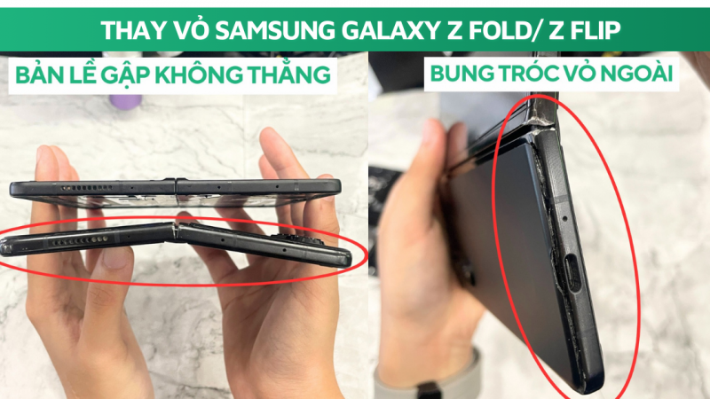 Thay Vỏ Samsung Z Fold 3 | Sửa Lỗi Bản Lề Gập, Tân Trang “Tút” Lại Ngoại Hình Điện Thoại