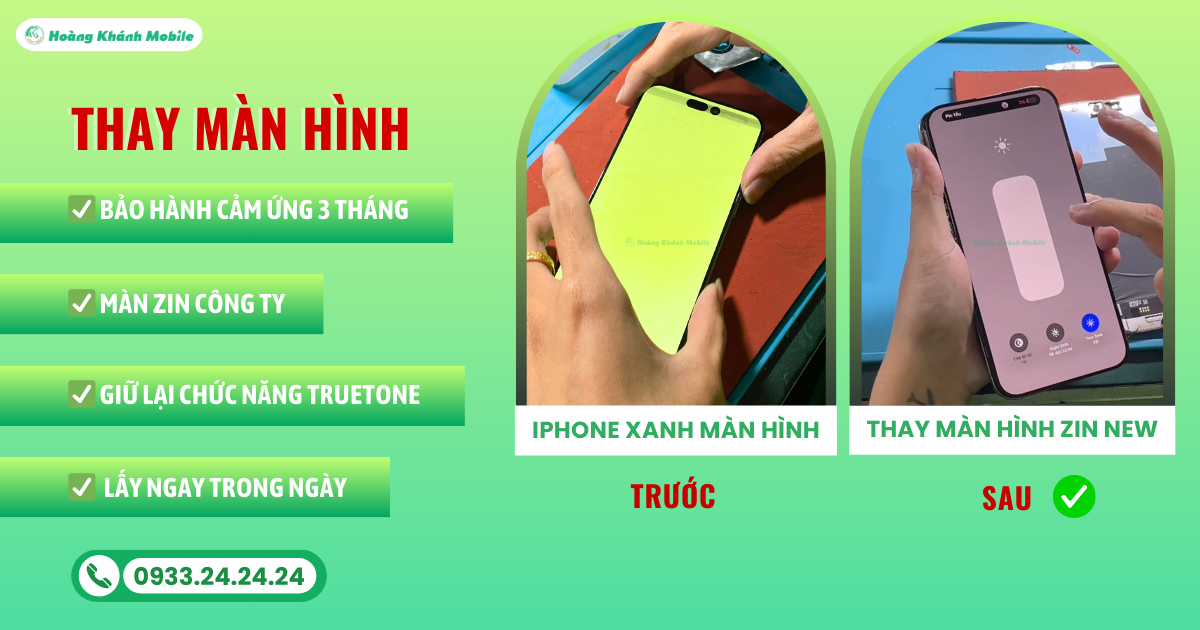 Thay Màn Hình iPhone 15 Pro Max | Giữ Chức Năng True Tone Zin, Bảo Hành Cảm Ứng 3 Tháng