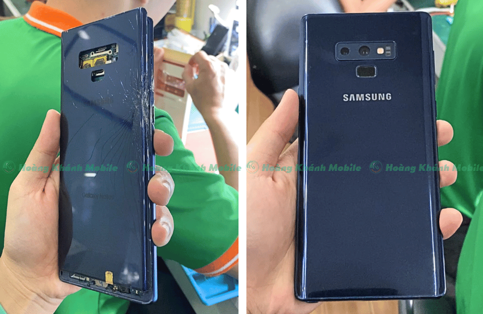 thay kính lưng samsung note 9