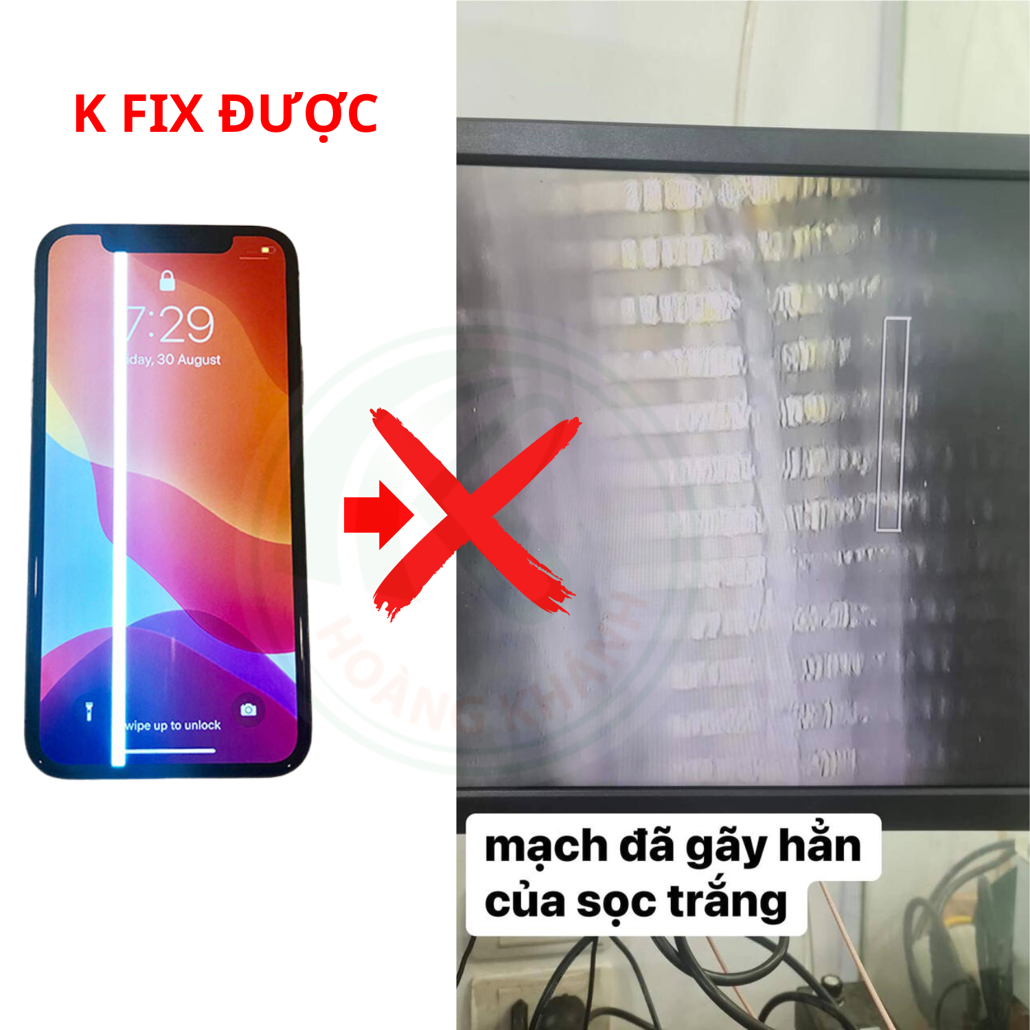 Tại sao sọc Xanh-Tím lại Fix được mà sọc Trắng lại fix không được ??