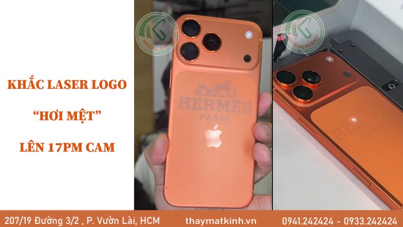 Lưu ý khi đi khắc laser logo “Hơi Mệt” lên 17PM với Hoàng Khánh Mobile